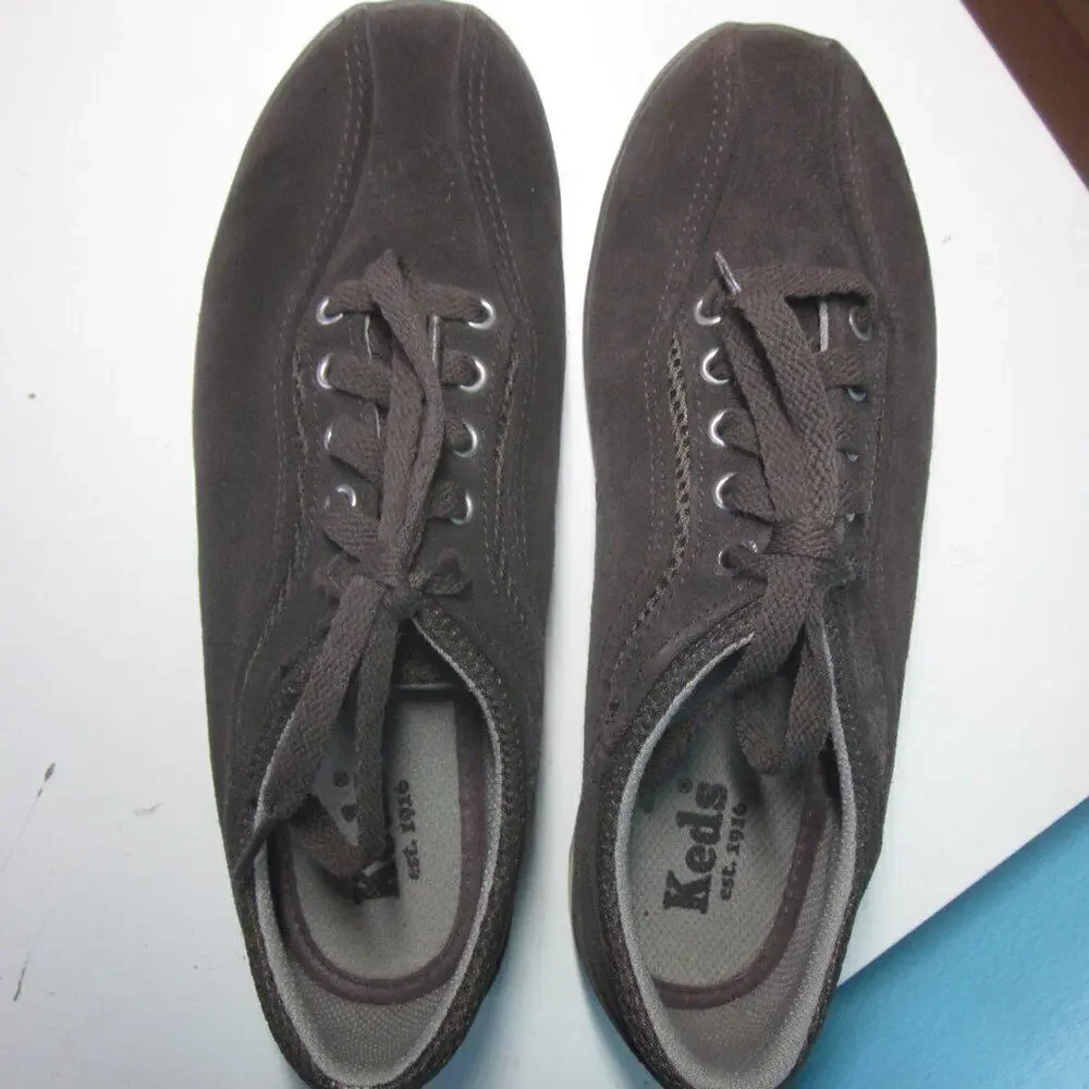 Brown Suede Keds Womens Size 7.5 / EU 38 Lace Up Sneakers Flats Casual Shoes
